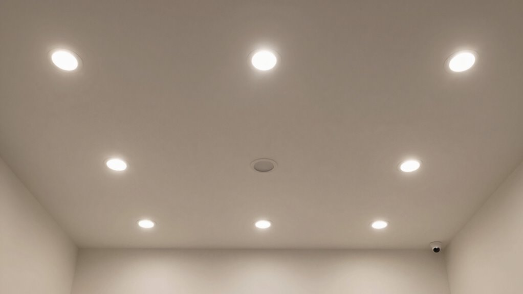 balanced lighting fixture placement