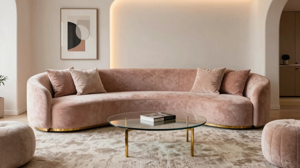 cohesive curved furniture decor