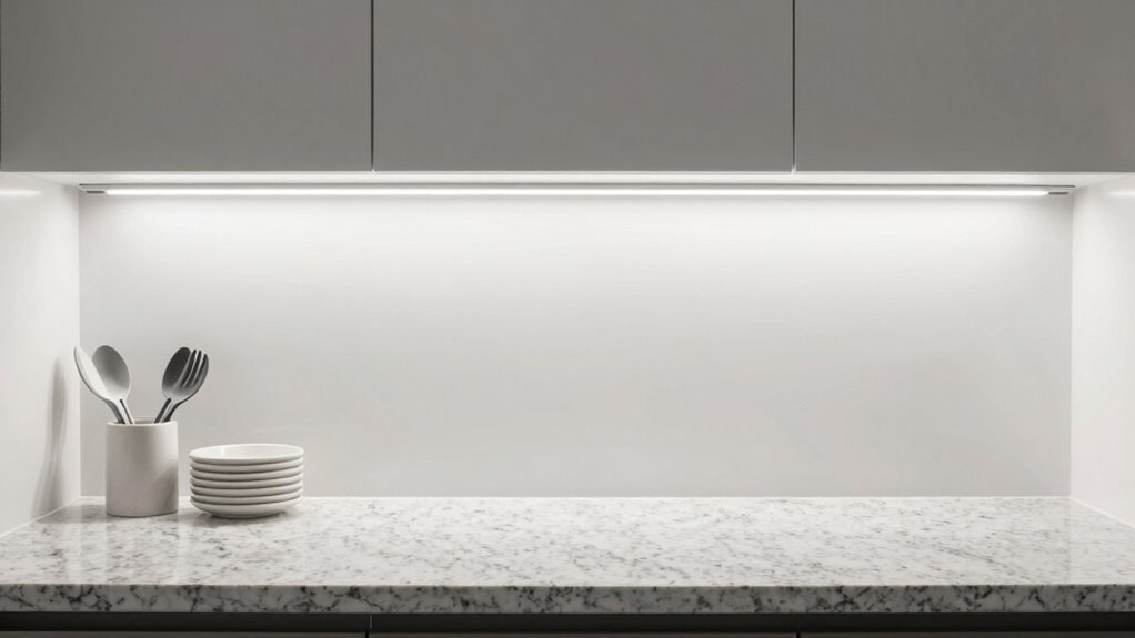 even diffuse under cabinet lighting