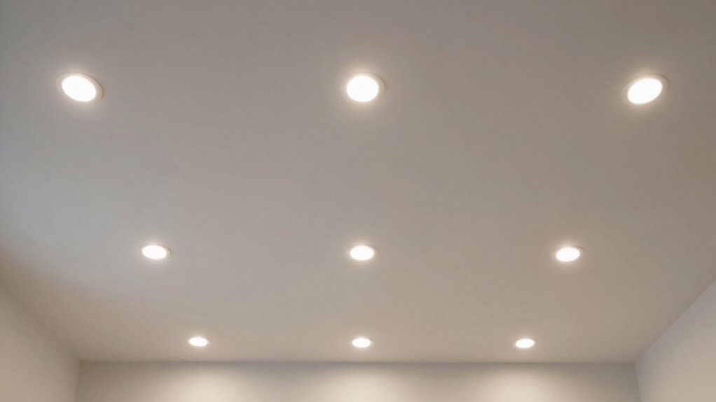 evenly spaced lighting fixtures