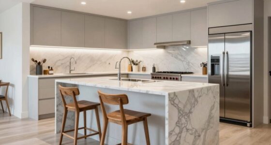 kitchen walkway and stool clearance