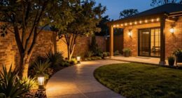 layered backyard lighting design