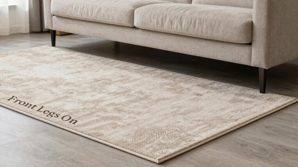 maintain furniture rug harmony