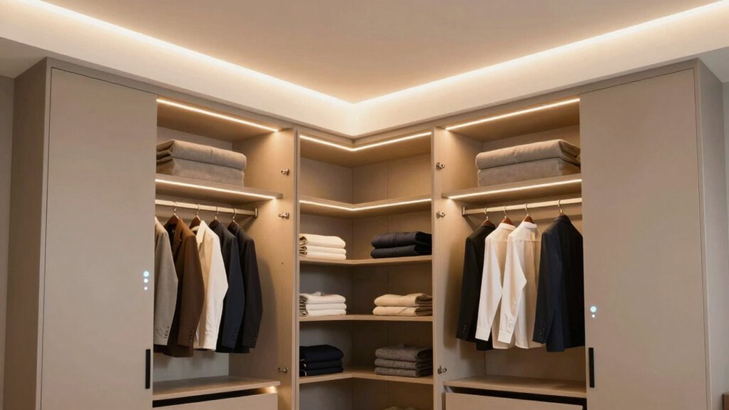 motion activated low glare lighting