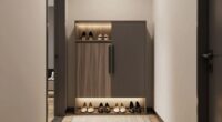 narrow entryway shoe storage
