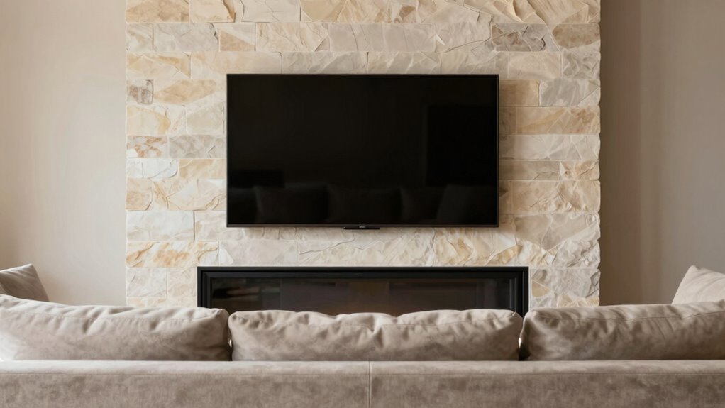 optimal fireplace tv placement