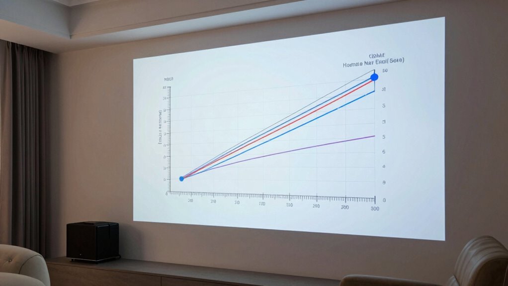 optimal projector screen size
