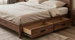 queen bed storage drawers