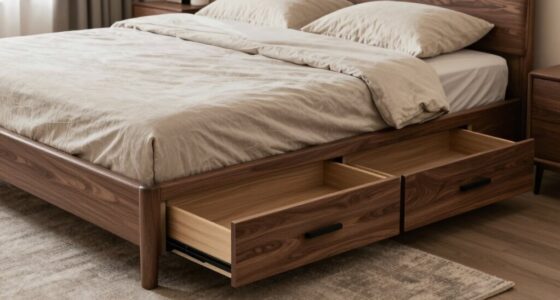 queen bed storage drawers