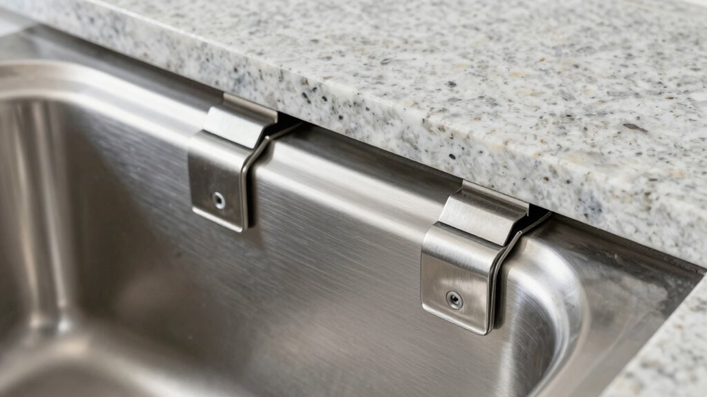 secure sink with proper brackets