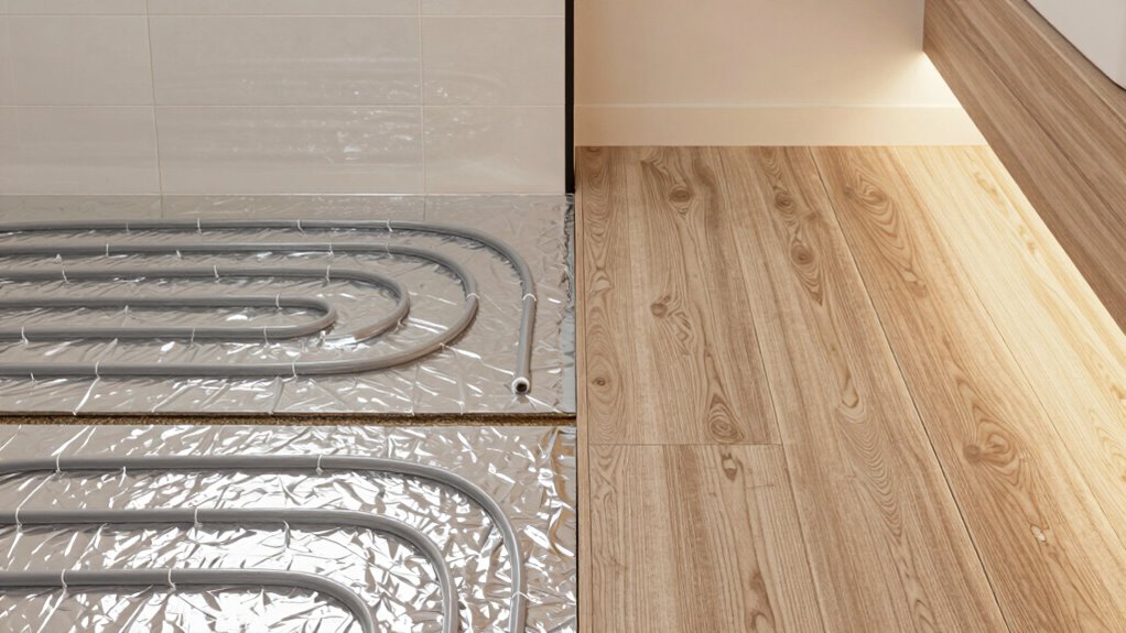 tile floor radiant heating installation