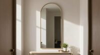top arched entryway mirrors