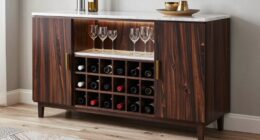 top buffet cabinets with wine