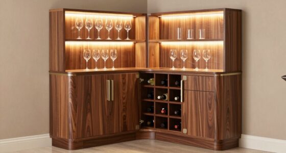 top corner wine cabinets