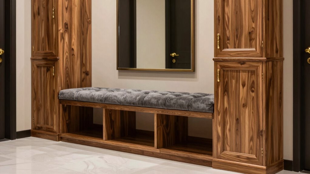 top hall tree storage