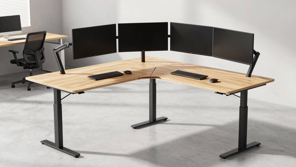 top l shaped standing desks