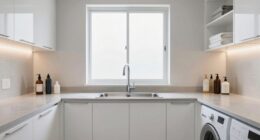 top laundry sink cabinets
