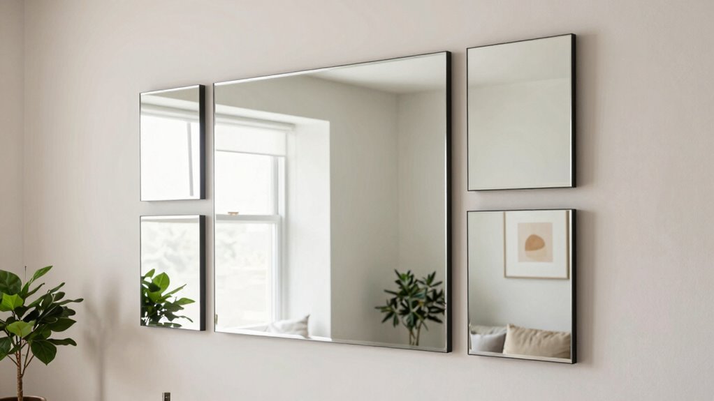 use mirrors to brighten