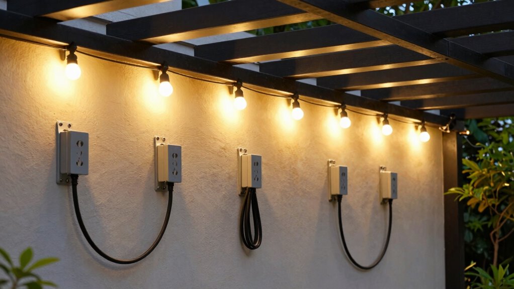 use weatherproof outdoor electricals