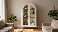 arched cabinets enhance decor