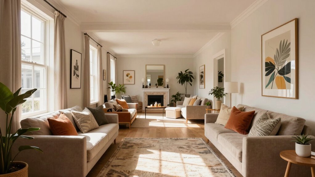 balance color furniture placement