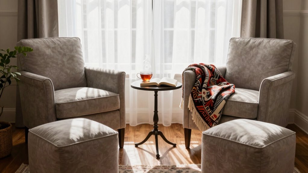 cozy reading corner setup