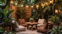 create cozy outdoor seating
