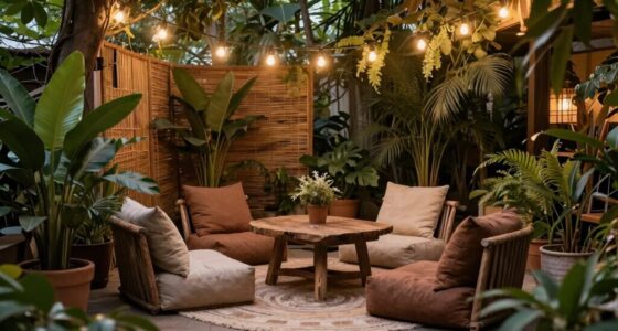 create cozy outdoor seating