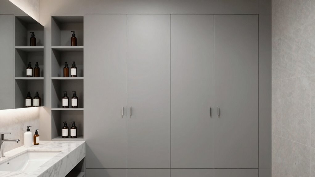 creative integrated bathroom storage