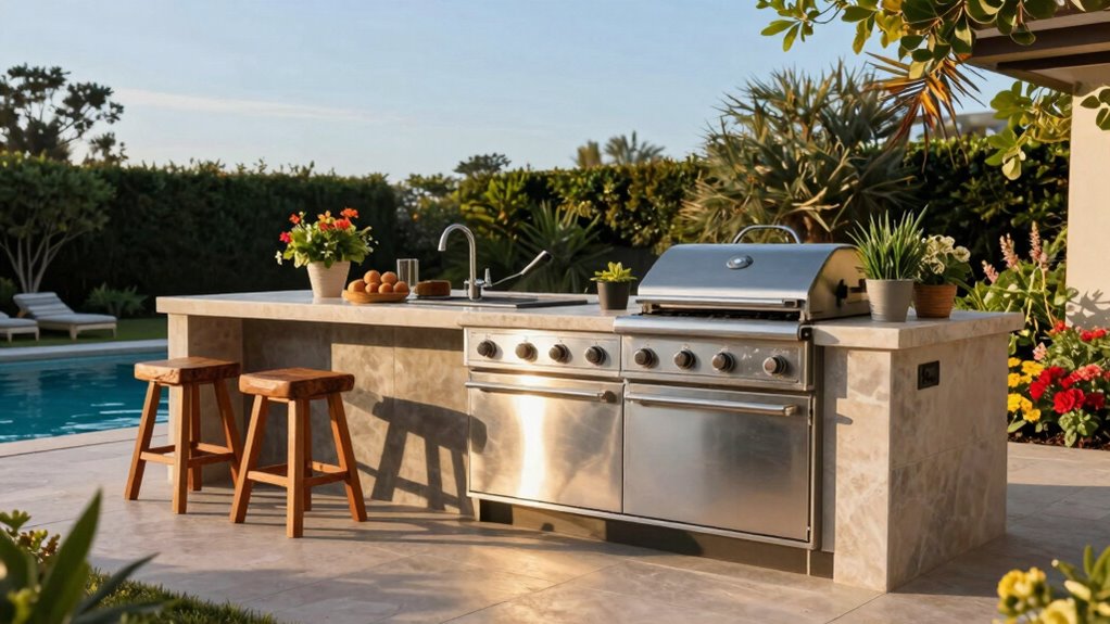 culinary oasis outdoor kitchen