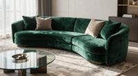 curved sofas enhance layout