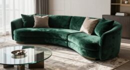 curved sofas enhance layout