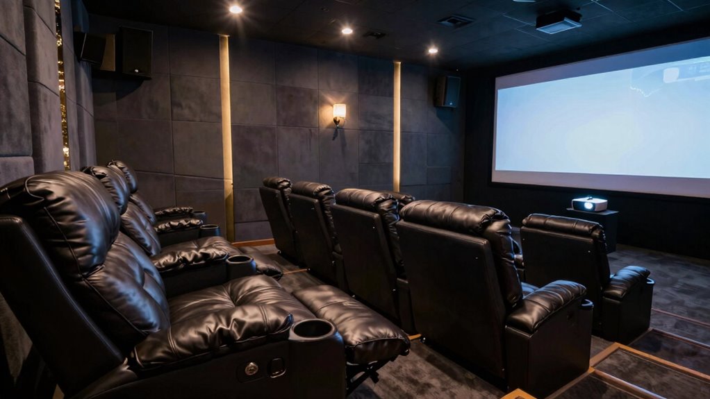 home theater recliner spacing