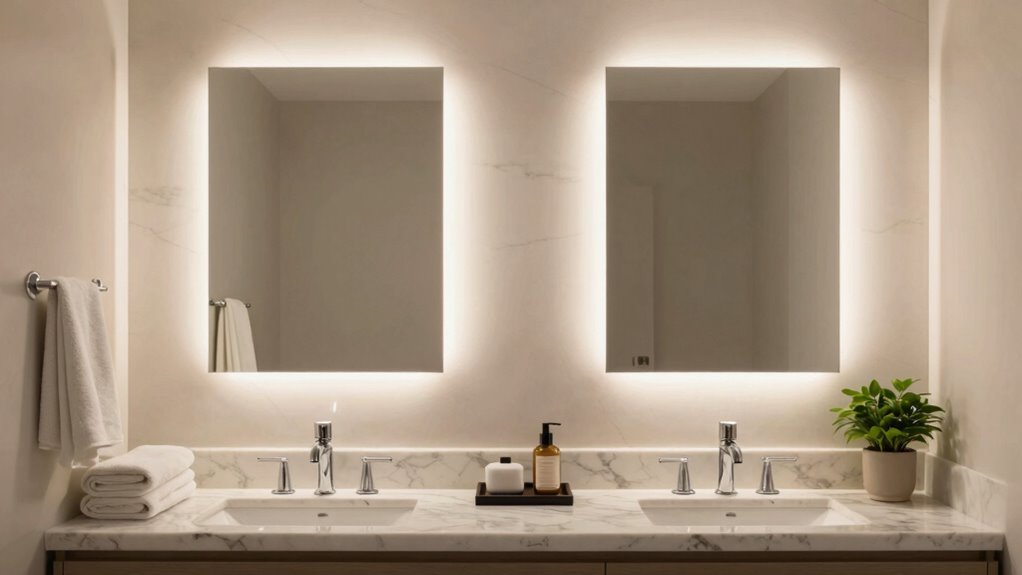 illuminated mirrors enhance functionality