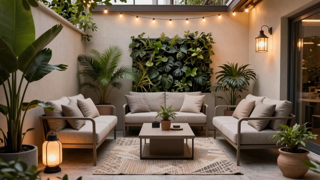 luxurious cozy outdoor lighting