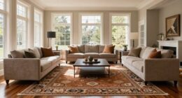 optimal large room rug placement