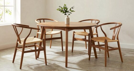 pair wishbone chairs effectively