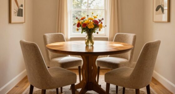 pedestal tables optimize space