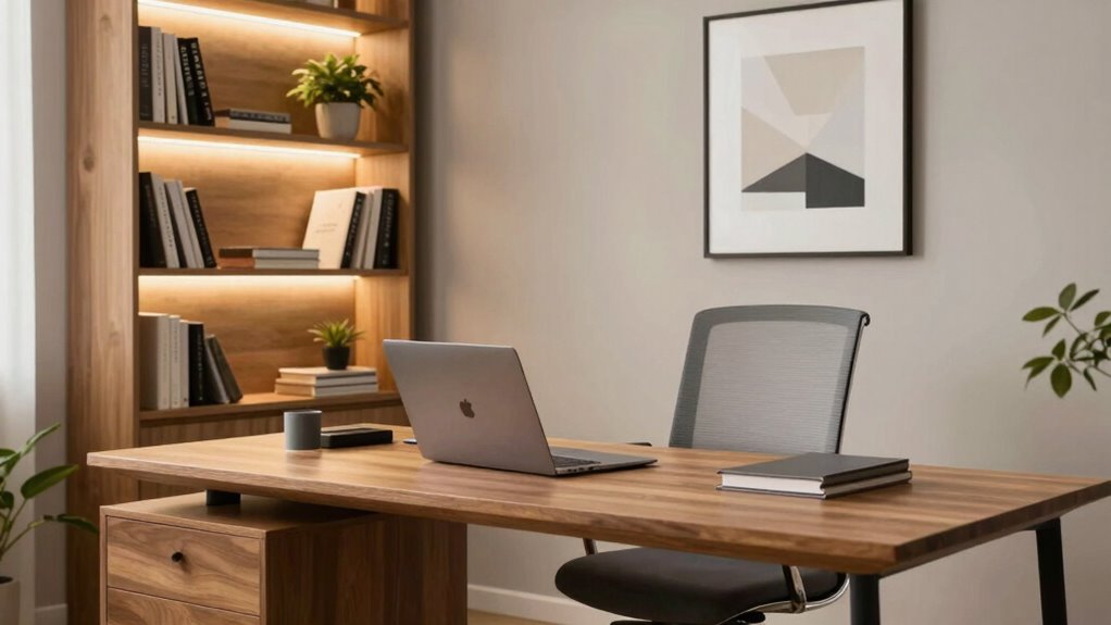 professional well lit workspace setup