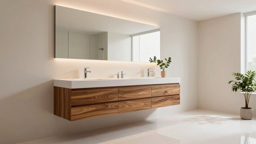 properly installed floating vanities