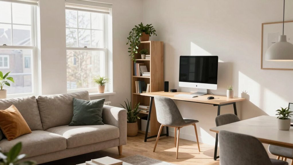 shared ergonomic workspace setup