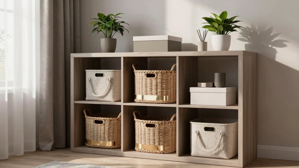 stylish intentional decorative storage