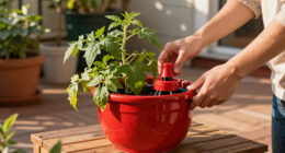 This Genius Self-Watering Tomato Planter Keeps My Plants Hydrated in Summer Heat – With Very Little Effort