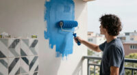 Before And After: IKEA Tiles And A Bright Blue Paint Made This Balcony Unrecognizable