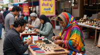 Bustling Street Culture Marketplaces