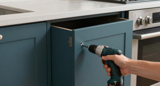 Dark Teal Cabinets Completely Changed This Dark, Dreary Kitchen