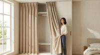 I Ditched My Closet Doors For $60 Pleated Curtains (See Why!)