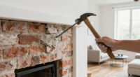 They Removed The Living Room’s Brick Fireplace — And They Don’t Regret It