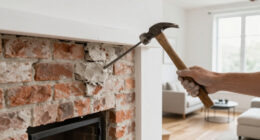 They Removed The Living Room’s Brick Fireplace — And They Don’t Regret It