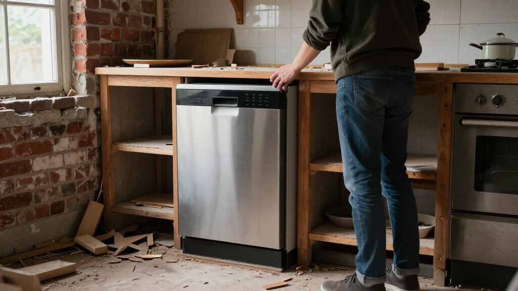 A Victorian Home's Entire Kitchen Was Demolished — Except For The Dishwasher